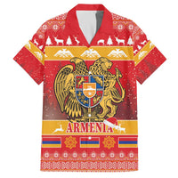 Armenia Christmas Family Matching Off The Shoulder Long Sleeve Dress and Hawaiian Shirt Coat Of Arms With Arevakhach - Wonder Print Shop