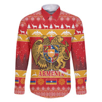 Armenia Christmas Family Matching Off The Shoulder Long Sleeve Dress and Hawaiian Shirt Coat Of Arms With Arevakhach - Wonder Print Shop