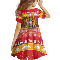 Armenia Christmas Kid Short Sleeve Dress Coat Of Arms With Arevakhach - Wonder Print Shop
