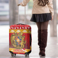 Armenia Christmas Luggage Cover Coat Of Arms With Arevakhach - Wonder Print Shop