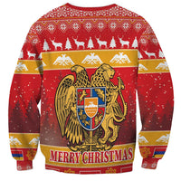 Armenia Christmas Sweatshirt Coat Of Arms With Arevakhach - Wonder Print Shop