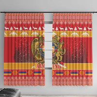 Armenia Christmas Window Curtain Coat Of Arms With Arevakhach - Wonder Print Shop