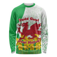 Saint David’s Day Welsh Dragon Long Sleeve Shirt Dydd Gwyl Dewi Hapus - Wonder Print Shop