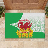 Saint David’s Day Welsh Dragon Rubber Doormat Dydd Gwyl Dewi Hapus - Wonder Print Shop