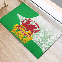 Saint David’s Day Welsh Dragon Rubber Doormat Dydd Gwyl Dewi Hapus - Wonder Print Shop