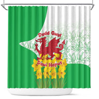 Saint David’s Day Welsh Dragon Shower Curtain Dydd Gwyl Dewi Hapus - Wonder Print Shop