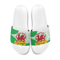 Saint David’s Day Welsh Dragon Slide Sandals Dydd Gwyl Dewi Hapus - Wonder Print Shop