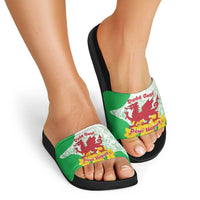 Saint David’s Day Welsh Dragon Slide Sandals Dydd Gwyl Dewi Hapus - Wonder Print Shop