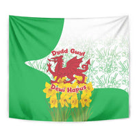 Saint David’s Day Welsh Dragon Tapestry Dydd Gwyl Dewi Hapus - Wonder Print Shop