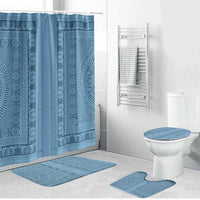 Greek Key Pattern Bathroom Set Ancient Meander Geometric Art