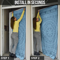 Greek Key Pattern Door Cover Ancient Meander Geometric Art
