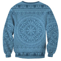 Greek Key Pattern Sweatshirt Ancient Meander Geometric Art