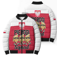 Funny Pierogi Squad Bomber Puffer Jacket Polish Pride Food Humor