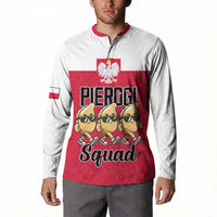 Funny Pierogi Squad Button Sweatshirt Polish Pride Food Humor