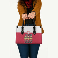 Funny Pierogi Squad Leather Bag Polish Pride Food Humor