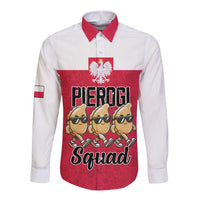 Funny Pierogi Squad Long Sleeve Button Shirt Polish Pride Food Humor