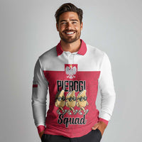 Funny Pierogi Squad Long Sleeve Polo Shirt Polish Pride Food Humor