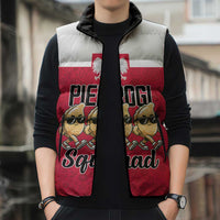 Funny Pierogi Squad Sleeveless Puffer Jacket Polish Pride Food Humor