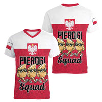 Funny Pierogi Squad Women V-Neck T-Shirt Polish Pride Food Humor