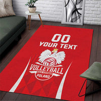 Custom Poland Volleyball Area Rug Bialo–Czerwoni Go Champions