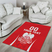 Custom Poland Volleyball Area Rug Bialo–Czerwoni Go Champions