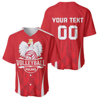 Custom Poland Volleyball Baseball Jersey Bialo–Czerwoni Go Champions