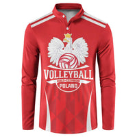 Custom Poland Volleyball Button Sweatshirt Bialo–Czerwoni Go Champions