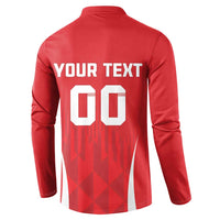 Custom Poland Volleyball Button Sweatshirt Bialo–Czerwoni Go Champions