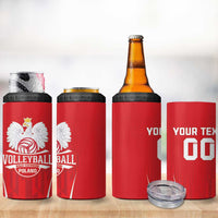 Custom Poland Volleyball 4 in 1 Can Cooler Tumbler Bialo–Czerwoni Go Champions