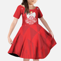 Custom Poland Volleyball Family Matching Long Sleeve Bodycon Dress and Hawaiian Shirt Bialo–Czerwoni Go Champions