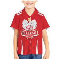 Custom Poland Volleyball Family Matching Mermaid Dress and Hawaiian Shirt Bialo–Czerwoni Go Champions