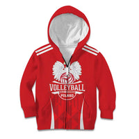 Custom Poland Volleyball Kid Hoodie Bialo–Czerwoni Go Champions
