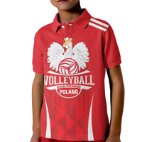 Custom Poland Volleyball Kid Polo Shirt Bialo–Czerwoni Go Champions