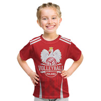 Custom Poland Volleyball Kid T Shirt Bialo–Czerwoni Go Champions