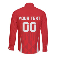 Custom Poland Volleyball Long Sleeve Button Shirt Bialo–Czerwoni Go Champions