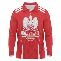 Custom Poland Volleyball Long Sleeve Polo Shirt Bialo–Czerwoni Go Champions