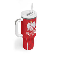 Custom Poland Volleyball Tumbler With Handle Bialo–Czerwoni Go Champions