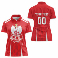 Custom Poland Volleyball Women Polo Shirt Bialo–Czerwoni Go Champions