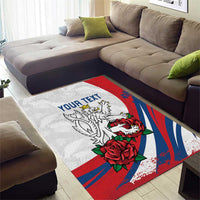 Personalized Czech Republic Area Rug Pravda Vitezi With Rose