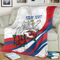 Personalized Czech Republic Blanket Pravda Vitezi With Rose