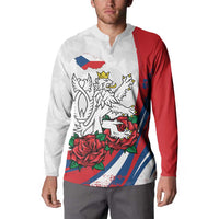 Personalized Czech Republic Button Sweatshirt Pravda Vitezi With Rose