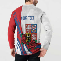 Personalized Czech Republic Button Sweatshirt Pravda Vitezi With Rose