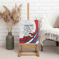 Personalized Czech Republic Canvas Wall Art Pravda Vitezi With Rose