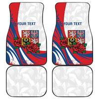 Personalized Czech Republic Car Mats Pravda Vitezi With Rose
