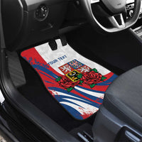 Personalized Czech Republic Car Mats Pravda Vitezi With Rose
