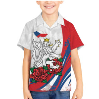 Personalized Czech Republic Family Matching Mermaid Dress and Hawaiian Shirt Pravda Vitezi With Rose
