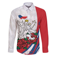 Personalized Czech Republic Family Matching Puletasi and Hawaiian Shirt Pravda Vitezi With Rose