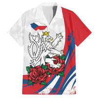 Personalized Czech Republic Family Matching Tank Maxi Dress and Hawaiian Shirt Pravda Vitezi With Rose