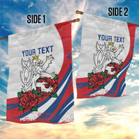 Personalized Czech Republic Garden Flag Pravda Vitezi With Rose