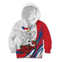 Personalized Czech Republic Kid Hoodie Pravda Vitezi With Rose
